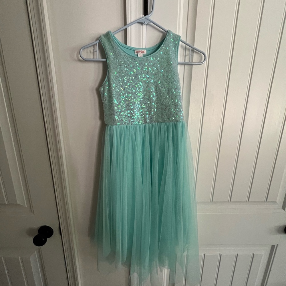Girls sequin tulle dress size Medium (big girls)